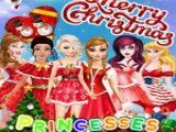 Princesas decorar cartão natalino